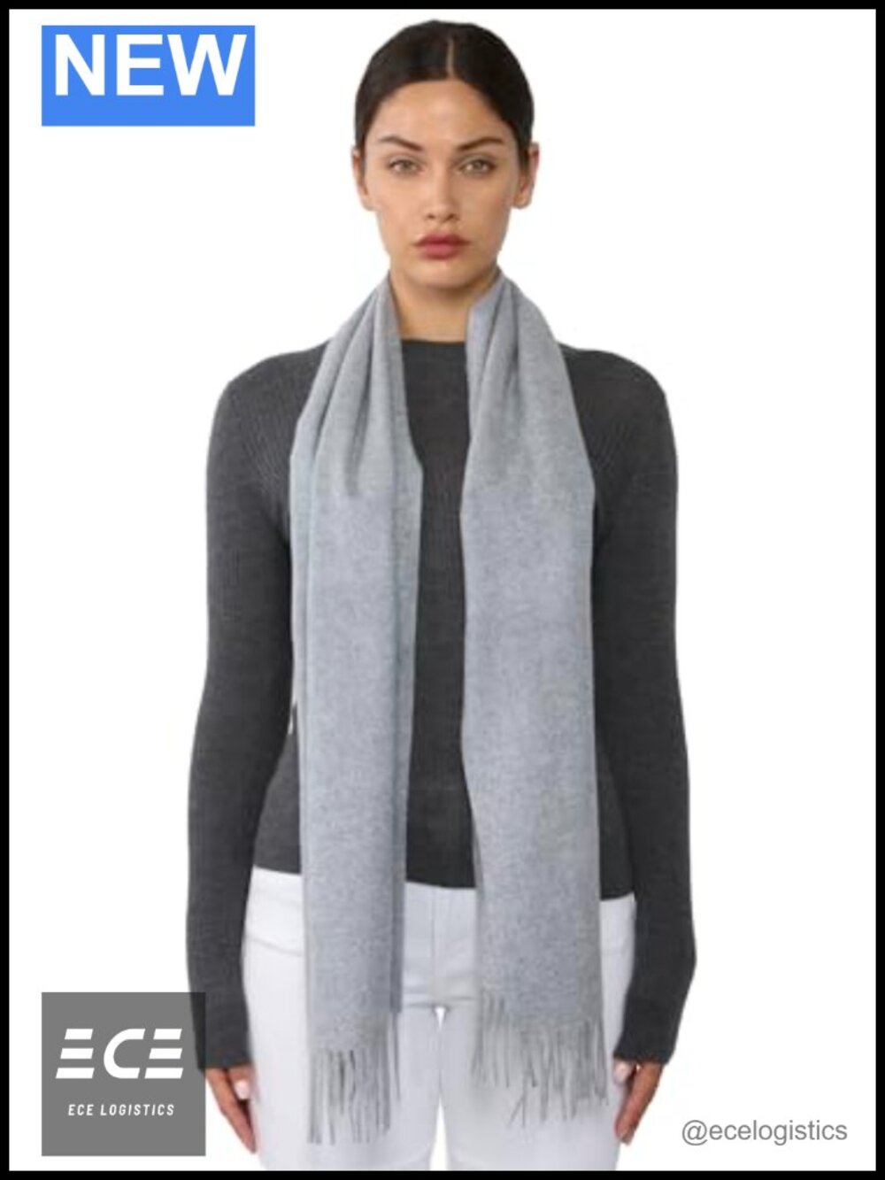 100% Pure Cashmere Scarf Lightweight Cozy Winter Neck Warmer